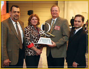 The 9th Annual Food Quality Award was presented to Michigan Turkey Producers at the recent Food Safety Summit. Shown left to right after the award ceremony are Marcos Cantharino, global sales and marketing director at DuPont Qualicon, the award’s sponsor; Tina Conklin, Michigan Turkey Producer's corporate quality assurance manager; Dan Lennon, the company's president and CEO; and Luis Fischmann, global marketing manager at DuPont Qualicon.